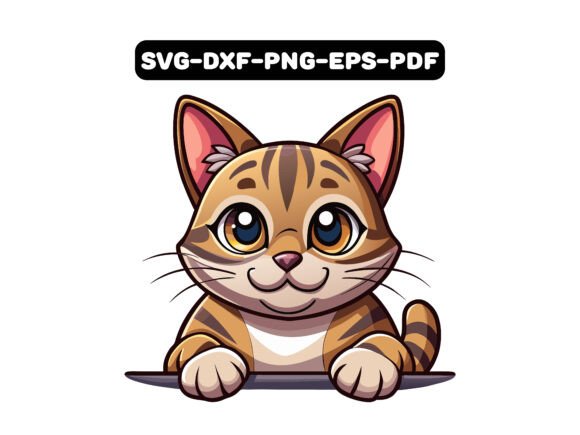 Adorable Sokoke Cat Peeking Vector Review