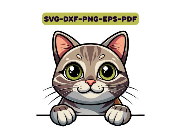 American Shorthair Cat Peeking Clipart Review