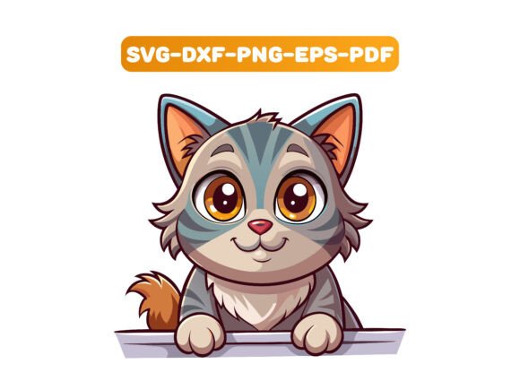 Australian Mist Cat Peeking Vector Review