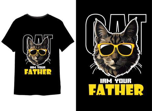 Cat Iam Your Father Tshirt Design Vector Review
