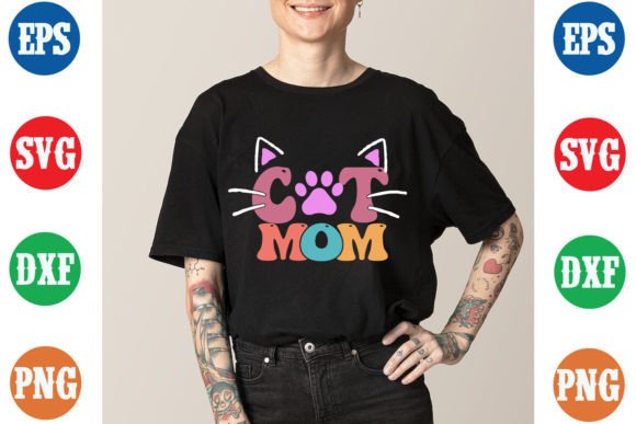 Cat Mom Groovy Unique T Shirt Design Review