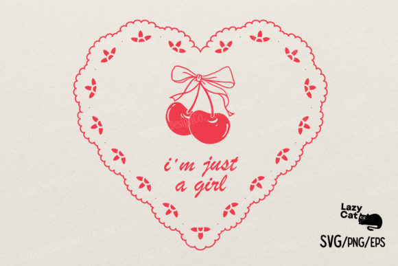 Cherry Girl Heart SVG PNG Review