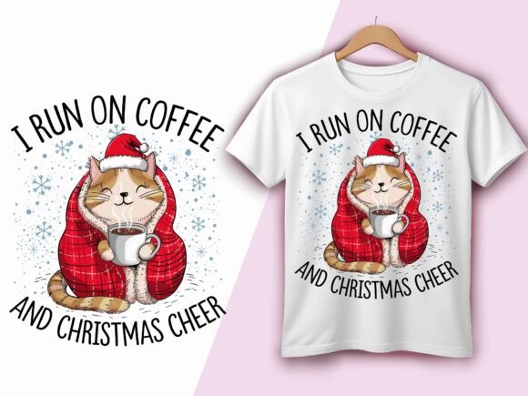 Christmas Cat I Run on Coffee Cheer Cozy Review