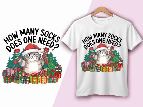 Christmas Cat Socks Holiday Vector Review