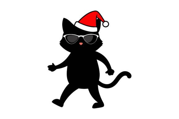 Christmas Cat Walking Vector Design Review