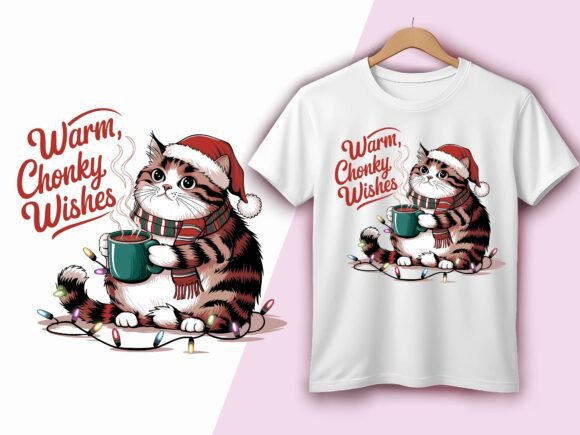 Christmas Cat Warm Chonky Wishes Vector Review