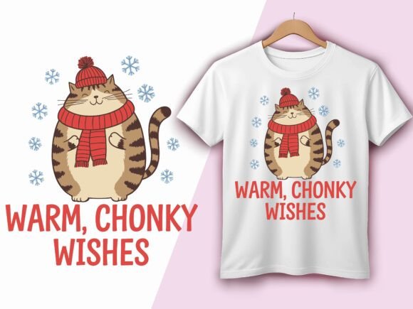 Christmas Chonky Cat Warm Holiday Vector Review