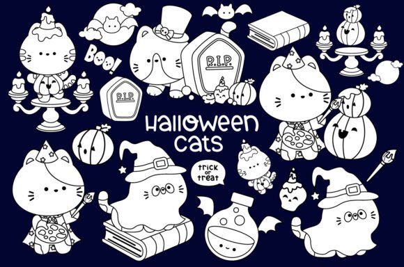 Cute Cat Clipart Halloween Design Review