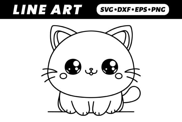 Cute Kawaii Cat Coloring Page Easy Fun Review