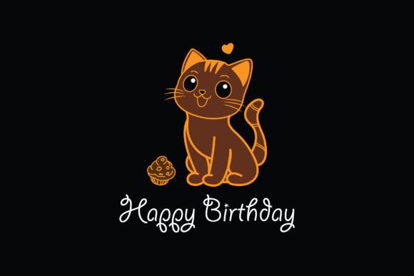 Happy Birthday Cat Celebration Tee Shirt