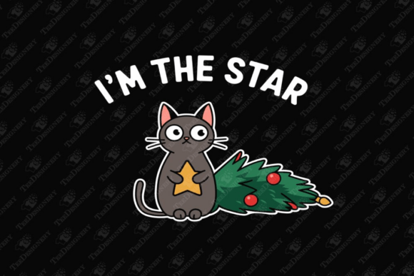 I m the Star Sarcastic Cat Christmas