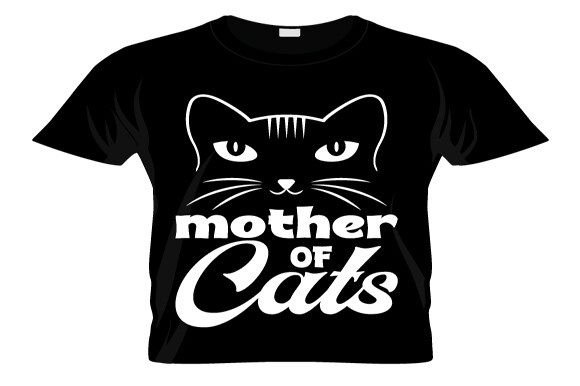 Loving Cat Mother Design - Cute Cat Face