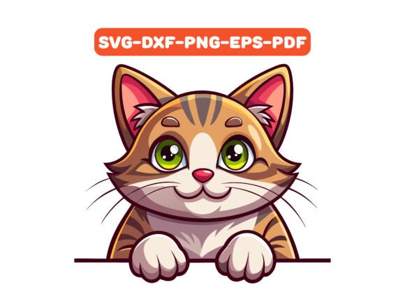 Manx Cat Peeking Clipart Vector Review