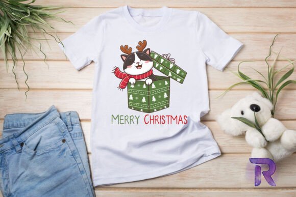 Merry Christmas Kitty Cat in a Box PNG Review