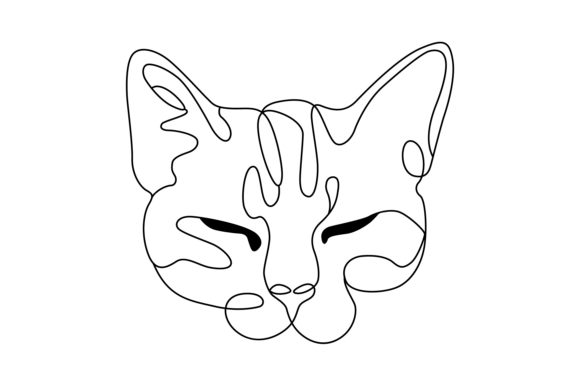 One Line Art of Cat Head Vector Art Review