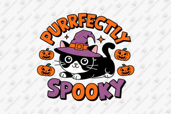 Purrfectly Spooky Cat Halloween Pun
