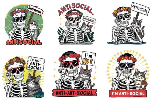 Skeleton Vector Set of 6 Designs Review