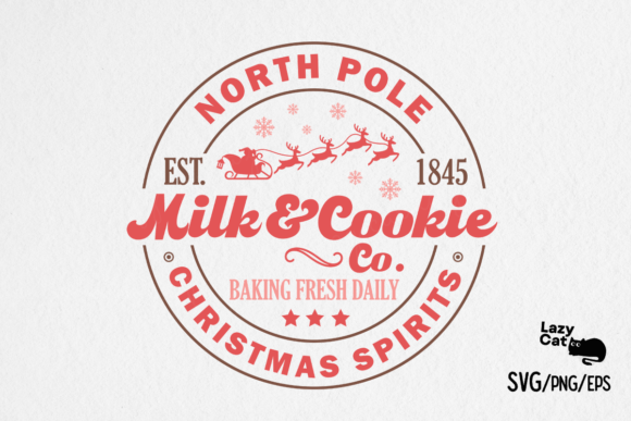 Vintage Christmas Sign Milk Cookie SVG Review